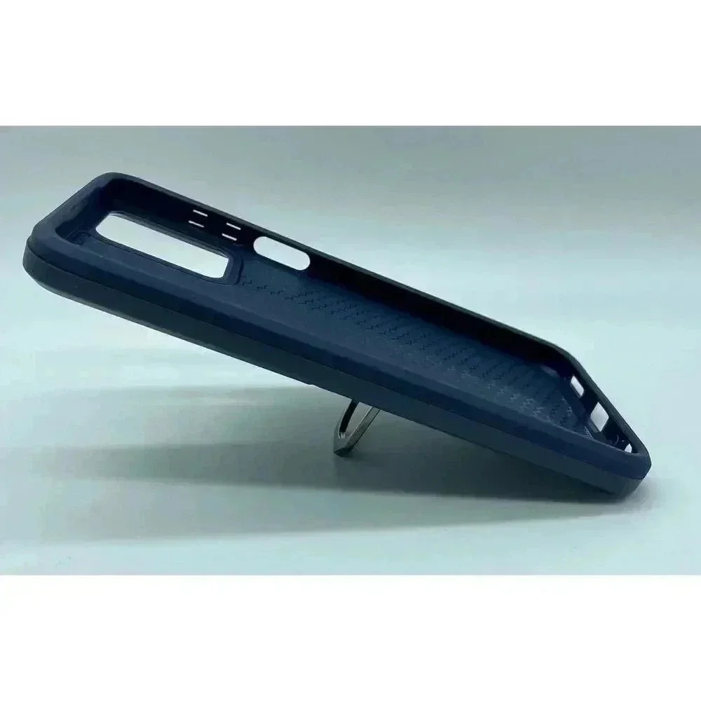 Magnetic‎ Kickstand Case For Motorola Moto G 5G 2022 Blue + 2 Screen Protectors